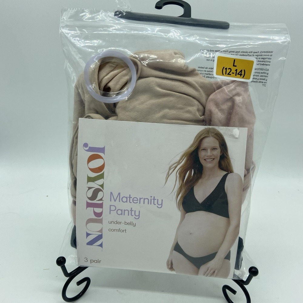 JOYSPUN Maternity Panty Under-Belly Underwear Size L Large (12-14) 3-Pair‎ NEW